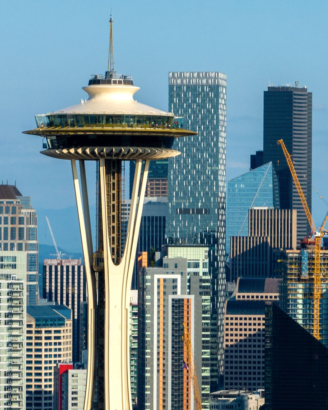 Seattle skyline at golden hour