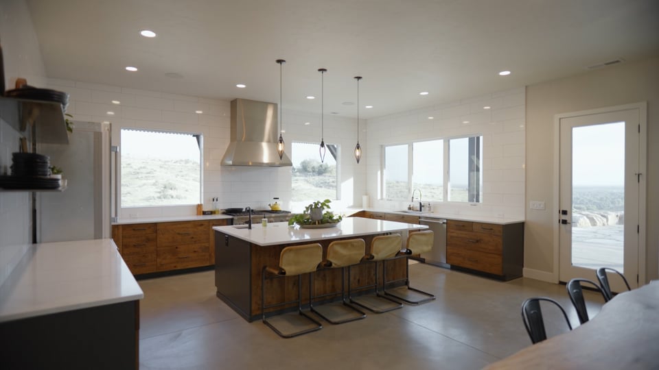 Real estate film for Tradewinds — interior walkthrough of a designer kitchen