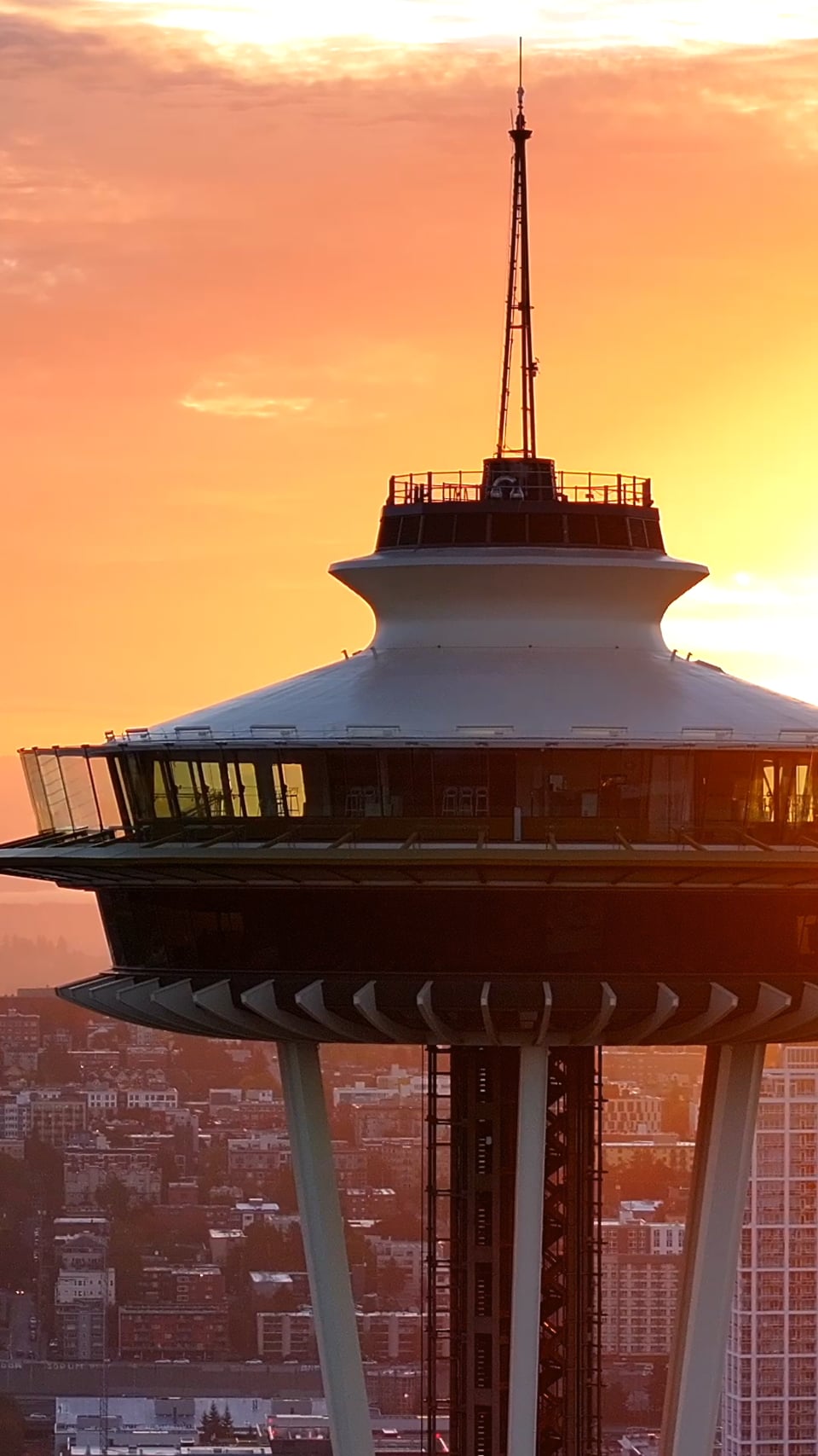 Golden hour moments across Seattle from above